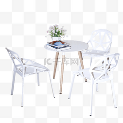 桌椅图片_白色桌椅