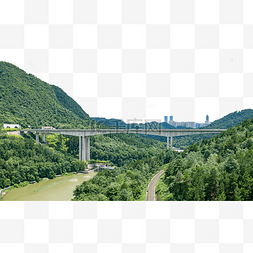 大桥风景图片_大桥山峰