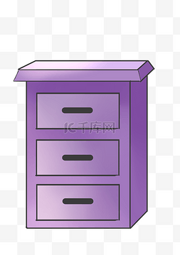 现代家具紫色床头柜