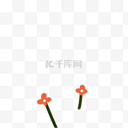 春尚新艺术字图片_红色的花朵免抠图