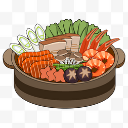 蟹钳肉图片_美味的日本sukiyaki