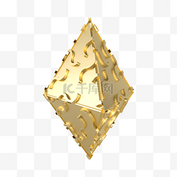 黄金立体纹理晶石