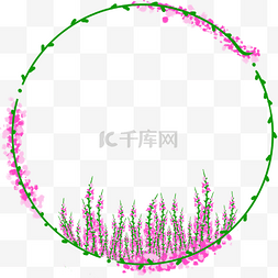 紫色薰衣草花环