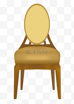 梳妆柜图片_咖啡色化妆椅子插图