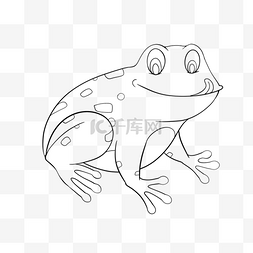 frog clipart black and white 青蛙线稿