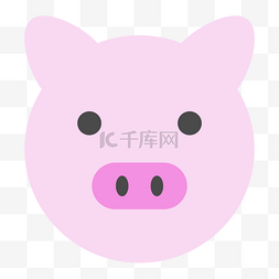 动物图片_彩色可爱动物猪图标