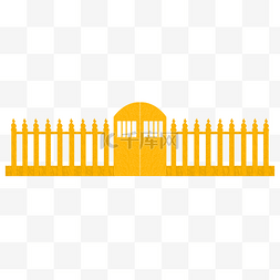 黄色欧式栅栏