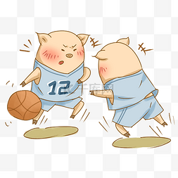 三伏背景图片_激烈比赛篮球的运动员插画PNG