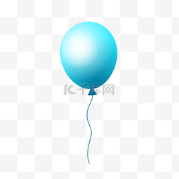 蓝色渐变派对气球