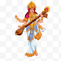 弹琴女神印度vasant panchami知识节插