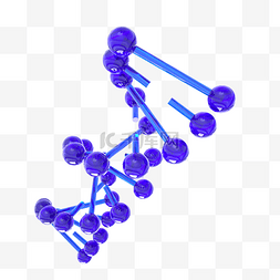 基因dna链图片_蓝色螺旋分子