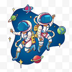 宇航员星空素材图片_太空漫游宇航员