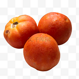 水果蔬菜红色图片_三个红色的西红柿