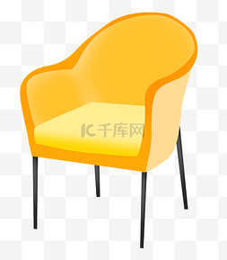 黄色椅子装饰插画