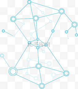 圆点线条科技元素图片_蓝色科技线条