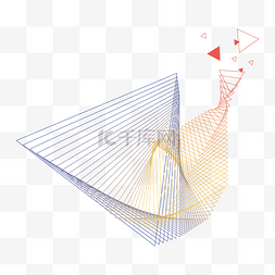 创意科技三角图片_几何元素创意渐变发散的三角形