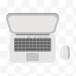 白色的键盘图片_办公用品电脑插画