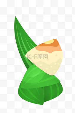 绿叶装饰粽子插画