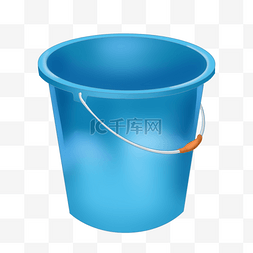蓝色水桶图片_日用品蓝色水桶