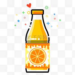 瓶装橙汁素材图片_塑料瓶装橙汁