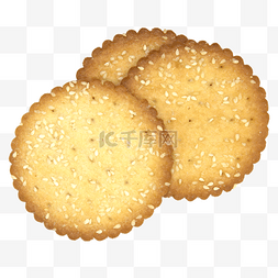 圆形芝麻饼干