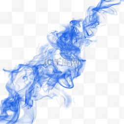 蓝色烟雾png图片_漂浮的蓝色抽象烟雾效应