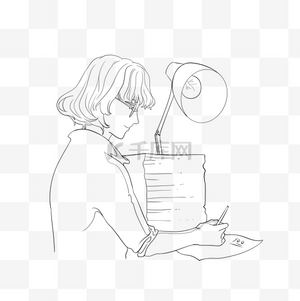 线描批作业老师素材图片免费下载-千库网