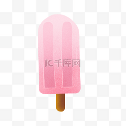 夏季冰镇冰棍雪糕粉色