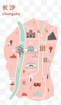 清新地图图片_长沙旅游地图线路图