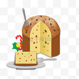圆形撒糖panettone圣诞节面包