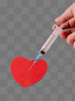 红色针筒图片_医疗治疗疾病心脏健康打针