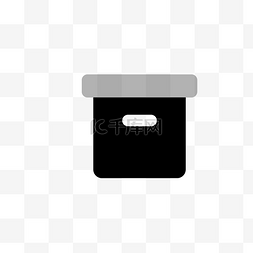 文件柜icon图片_卡通黑灰色文件柜图标
