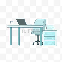 办公桌转椅装饰