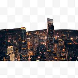广州夜景航拍图片_广州地标城市建筑航拍城市商务夜