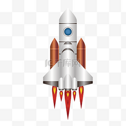 火箭喷火数字图片_喷火火箭宇宙飞船