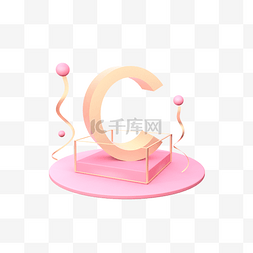 粉色字母c图片_大写字母C粉色装饰