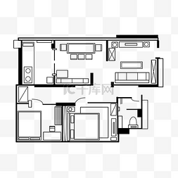 ps户型素材图片_小区户型图