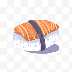 小吃寿司卡通插画
