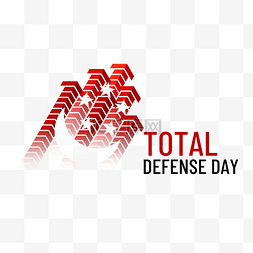 total defense day几何箭头创意