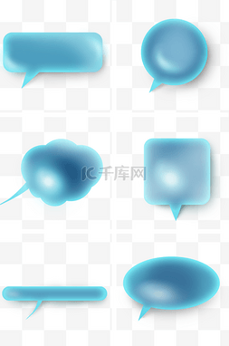 泡泡泡泡框图片_蓝色水珠对话框