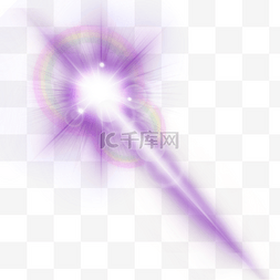 紫色光圈光束光效效果