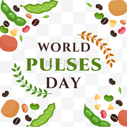 world pulse day各种豆类树叶蔬菜绿豆