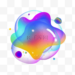 彩色透明小气泡图片_渐变抽象透明气泡