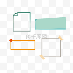 多色方形图片_简单边框