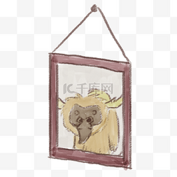 棕色的动物图片_墙上挂着的动物图画