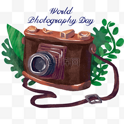摄影机摄影图片_手绘世界照相机日