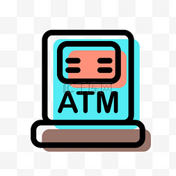 atm机卡通图片_卡通ATM机免抠图