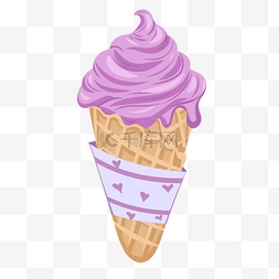 冰淇淋紫色图片_紫色冰淇淋夏日