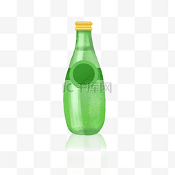 绿色瓶子素材图片_苏打水瓶子