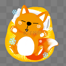 冬季冬眠狐狸